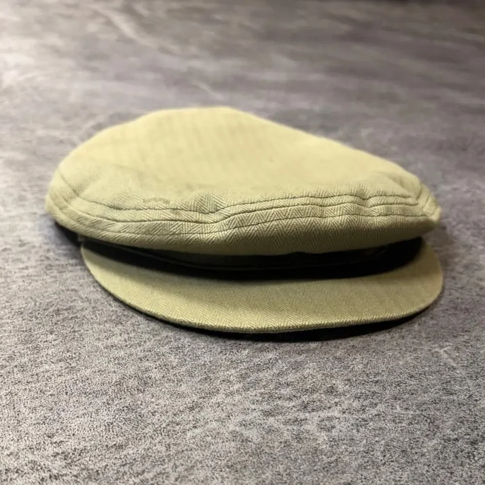 Olive Soft Textured Baker Boy Cap